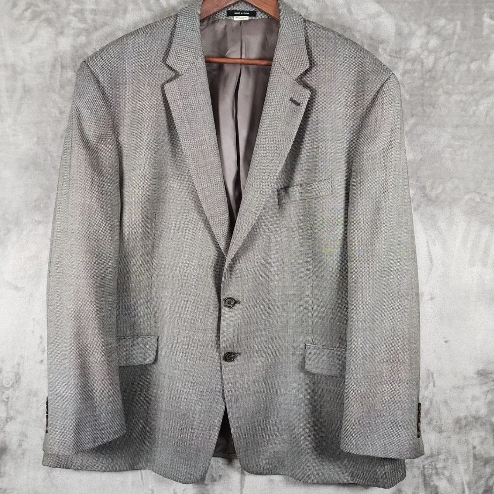 Lauren Ralph Lauren Blazer Mens 50R Gray Birdseye Wool Classic Preppy Career‎